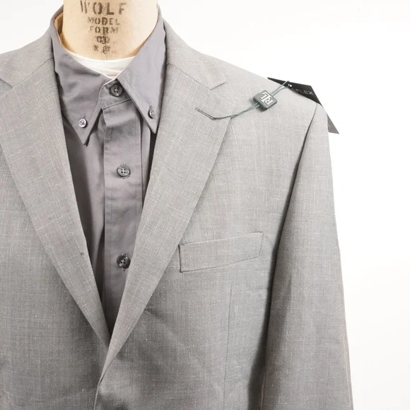 NWT $450 Lauren Ralph Lauren Grey Ultra Flex Suit Separates Blazer Size 40S - Picture 2 of 12